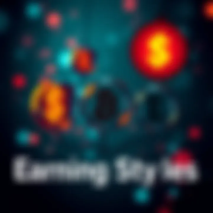 A visual representation of different earning styles with symbols for interest in-kind and $nexo, highlighting financial choices.