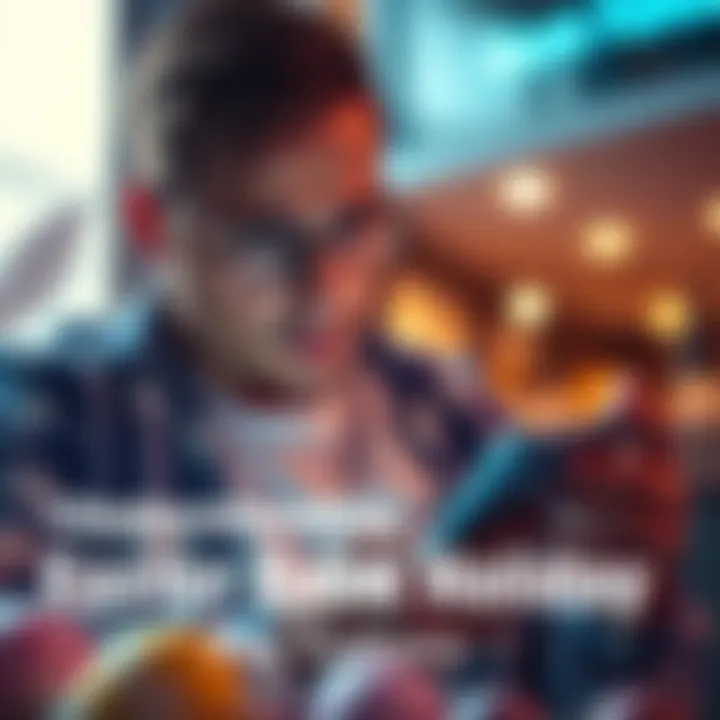 A person checking their bank account on a smartphone during the Easter holiday, looking concerned about payment timing