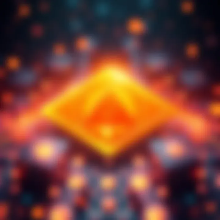 Visual representation of Echelon lending protocol with Solana blockchain elements, showing lending and borrowing transactions.