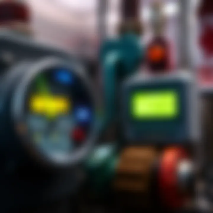 A close-up of an electricity meter next to mining equipment, highlighting the relationship between electricity rates and mining costs.