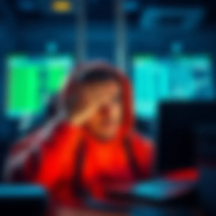 A frustrated user looking at a screen showing unauthorized transactions on ELLIPAL wallet