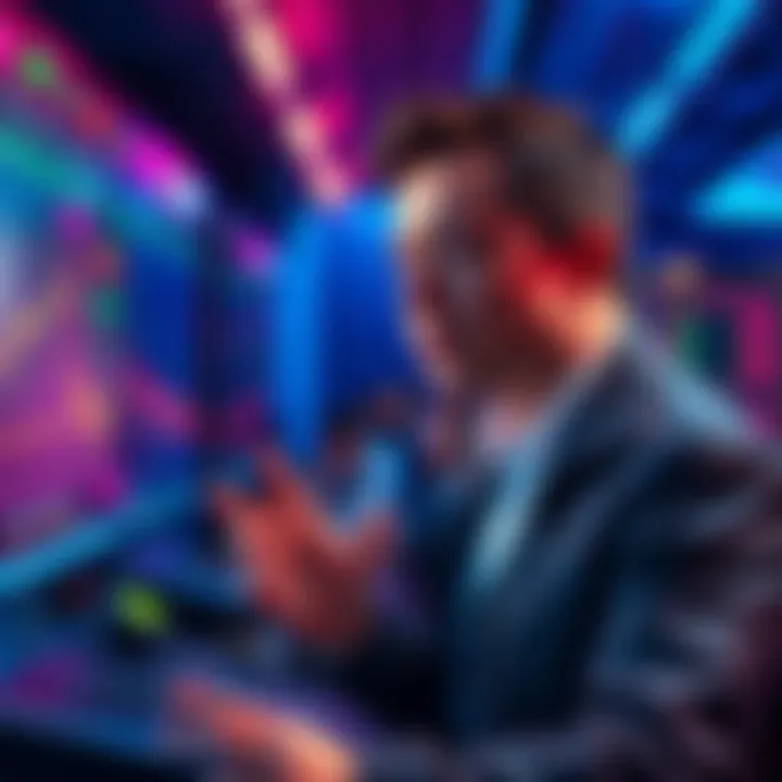 Elon Musk discussing cryptocurrency at a new trading terminal on his platform X.