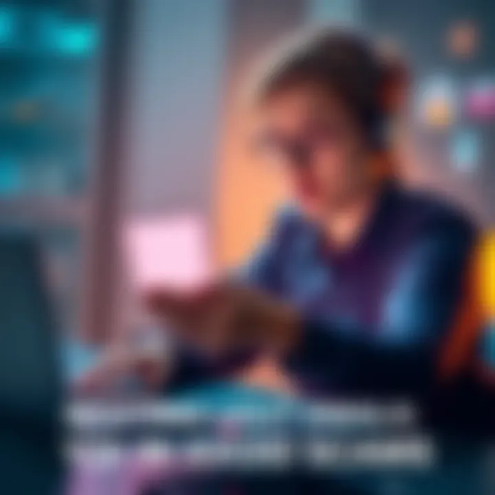 A person examining a suspicious email on a laptop, looking concerned about potential scams.