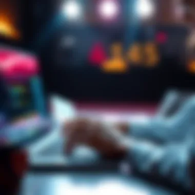 A person looking at emails on a laptop, checking for signs of phishing attempts and scams