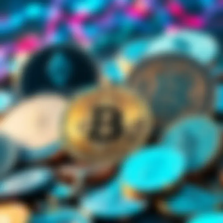 A visual representation of various cryptocurrencies with Bitcoin in the foreground and newer coins like Ethereum and others behind it, symbolizing the shift in digital currency.