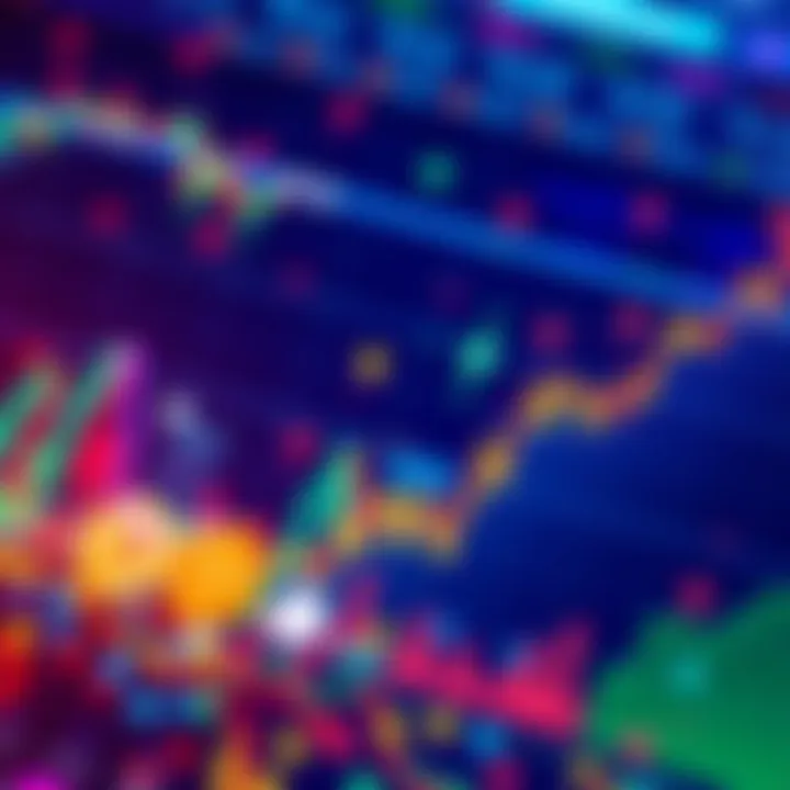 Colorful altcoins displayed on a digital graph, showcasing potential growth and investment opportunities in 2025