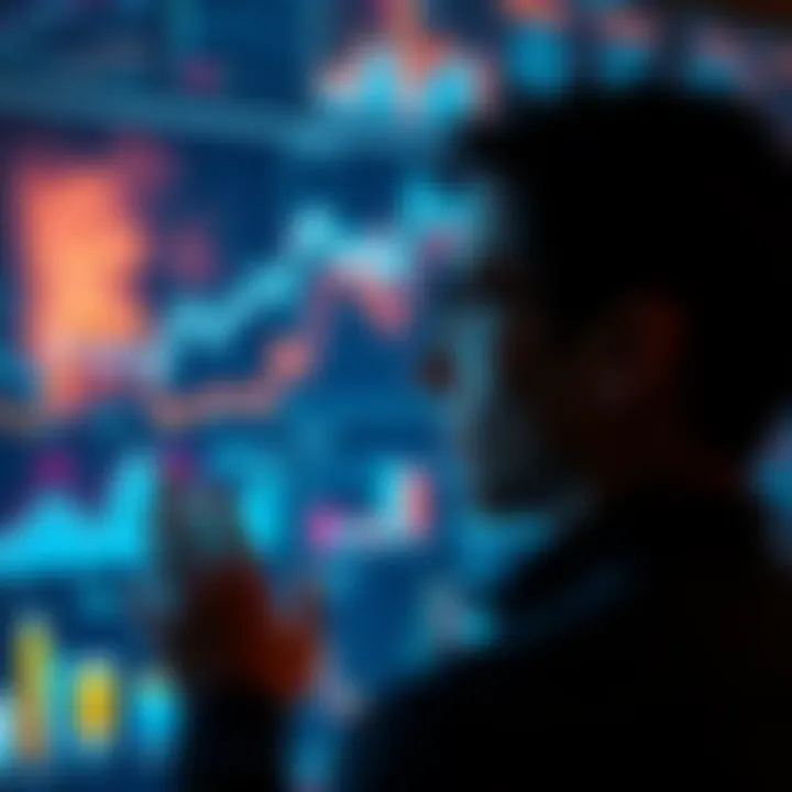 A person looking at digital charts and graphs, symbolizing new trends in various fields.