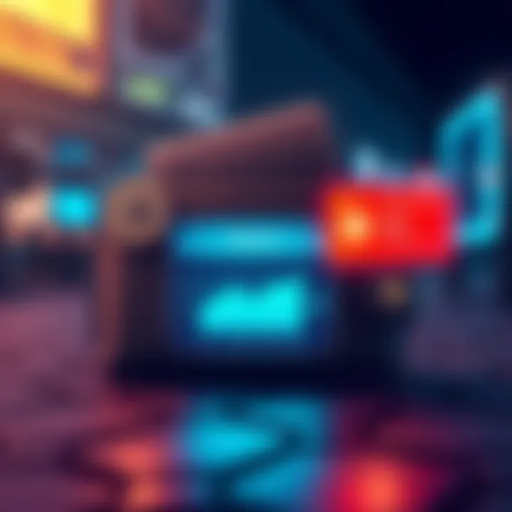 An illustration showing a Bitcoin wallet icon with empty balance and alert notifications about security issues