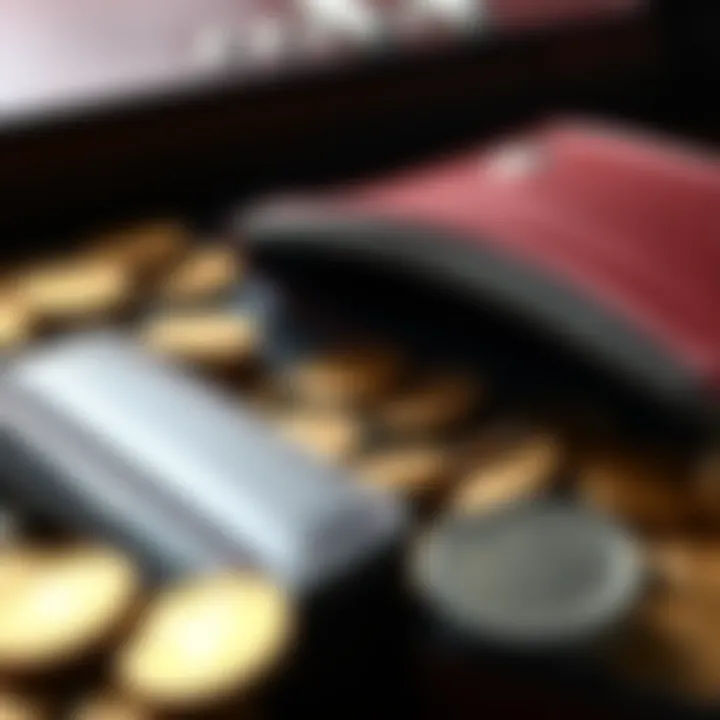 A close-up of an empty wallet with coins scattered around, symbolizing financial opportunity