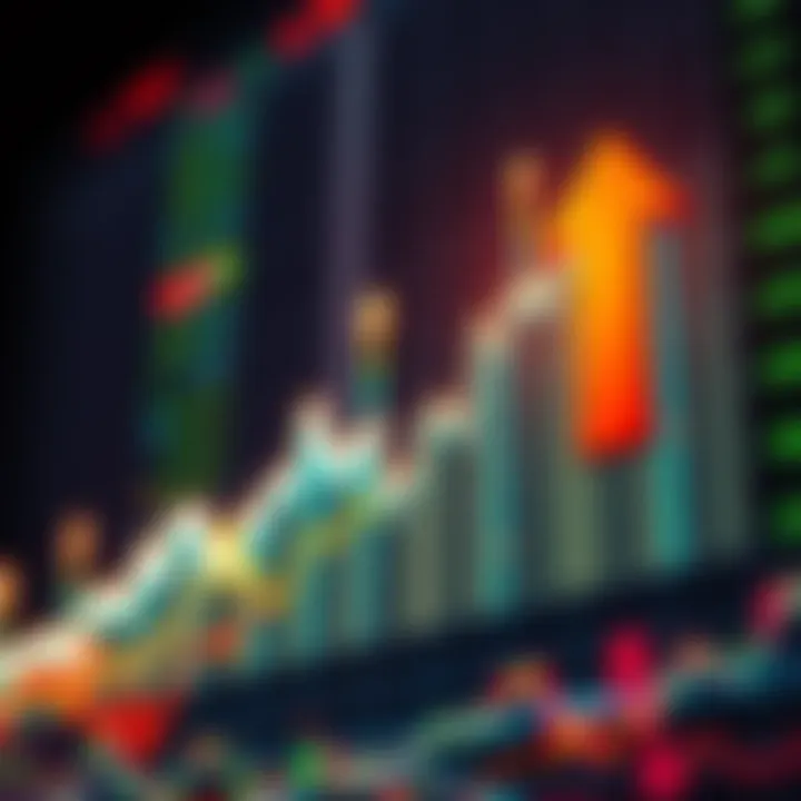 Graph showing the rising trend of Enjin's price with upward arrows and market data