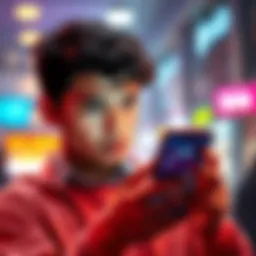 A person looking at the Erdo app interface on a smartphone, appearing thoughtful and concerned about its legitimacy