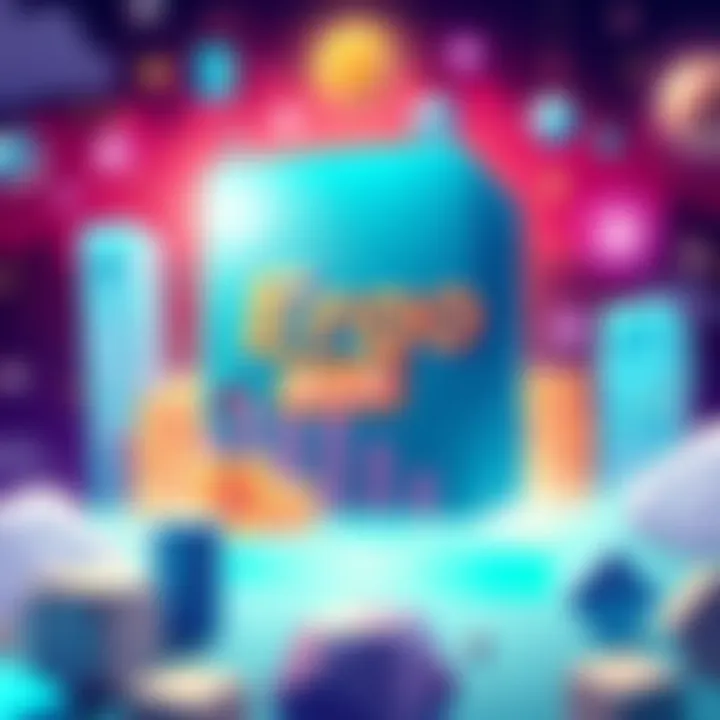 A vibrant illustration showcasing the concept of Ergo Block Rewards, featuring blockchain technology elements and symbols of financial growth and community engagement.