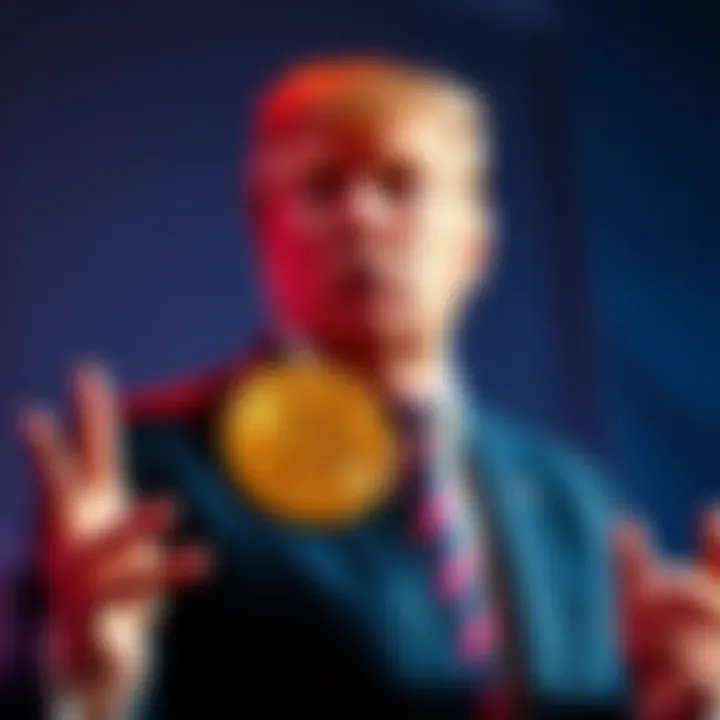 Eric Trump speaking about Bitcoin reaching $1 million while a Bitcoin logo is visible