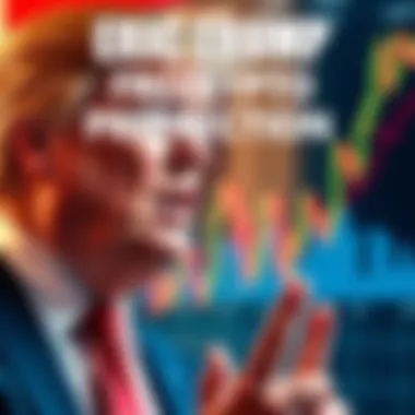 Eric Trump speaking about crypto predictions in front of a graph showing market trends