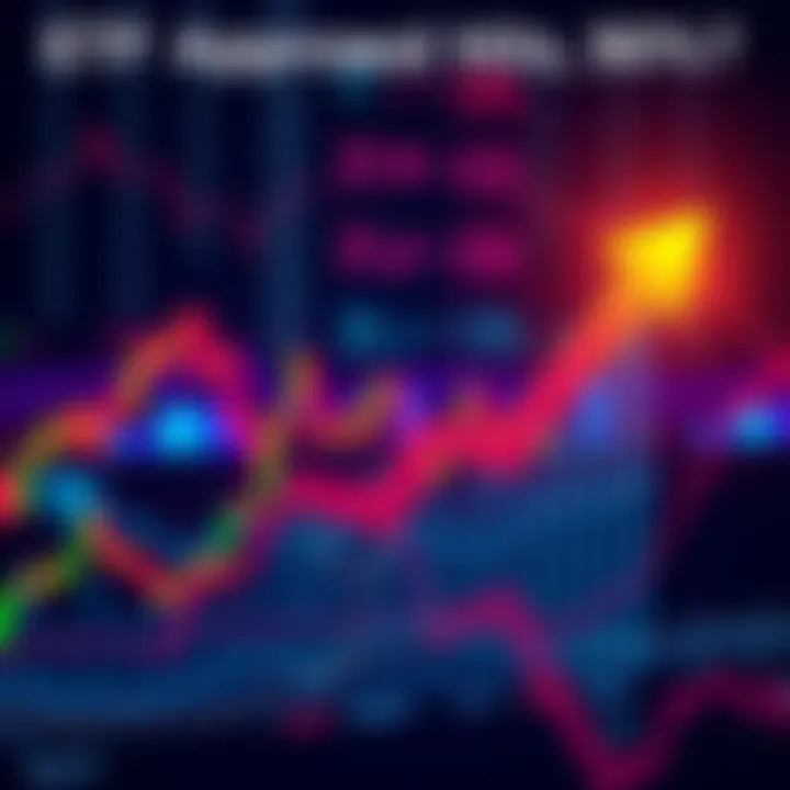 A graphic showing a rising arrow with financial charts, representing the 90% approval chance of an ETF and its impact on the market.