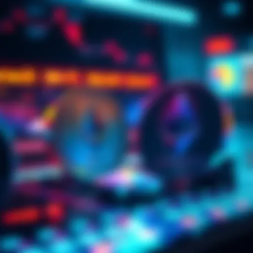 Visual representation of Ethereum and Solana tokens swapping on a decentralized exchange