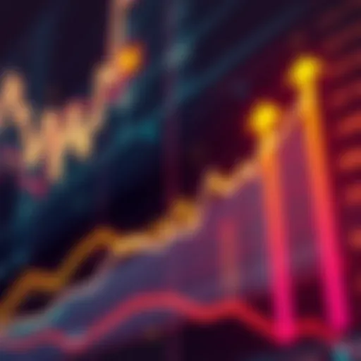 Graph showing the trading trends between ETH and BTC with upward and downward arrows representing market shifts