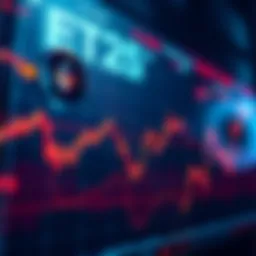 Graphic showing upward trend in ETH futures trading volume on a chart