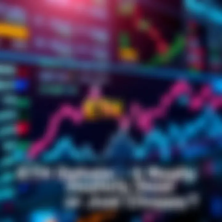 A graphic showing fluctuating ETH prices with arrows indicating sellers and buyers at different levels, illustrating market uncertainty.