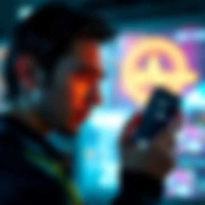 A frustrated person looking at their phone with a long loading screen, representing delays in ETH processing on the Earn app.