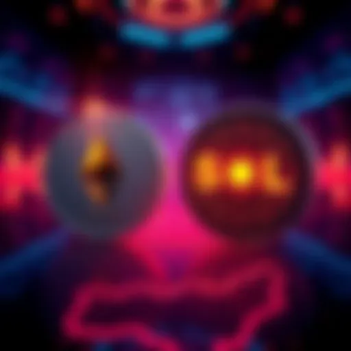 Illustration of ETH and SOL symbols exchanging seamlessly