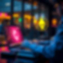 A person using a laptop to swap Ethereum for Monero on a private platform without KYC verification
