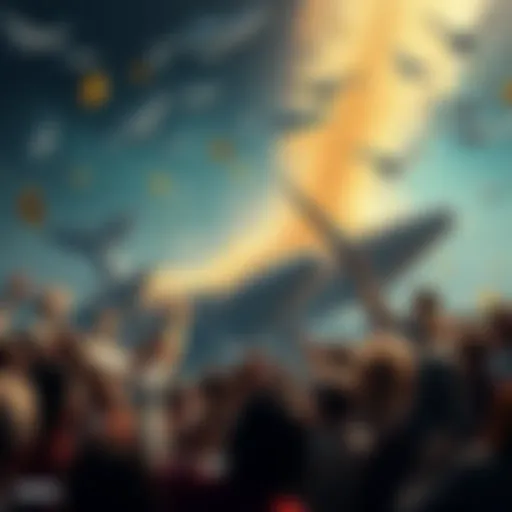 A visual representation of whales gathering Ethereum, indicating increased buying activity and net outflows from exchanges.