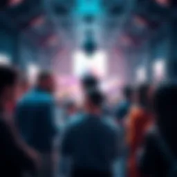 Ethereum community discussion People engaging in a conversation about Ethereum, sharing insights and updates in a lively forum setting.