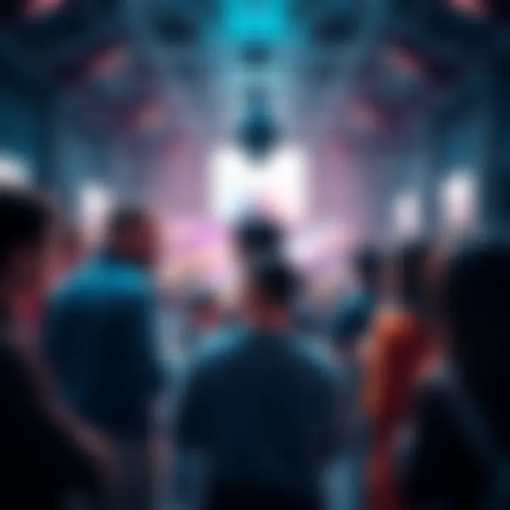 Ethereum community discussion People engaging in a conversation about Ethereum, sharing insights and updates in a lively forum setting.