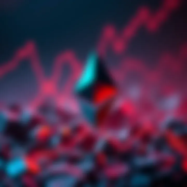 Visual representation of Ethereum's decline with downward trends