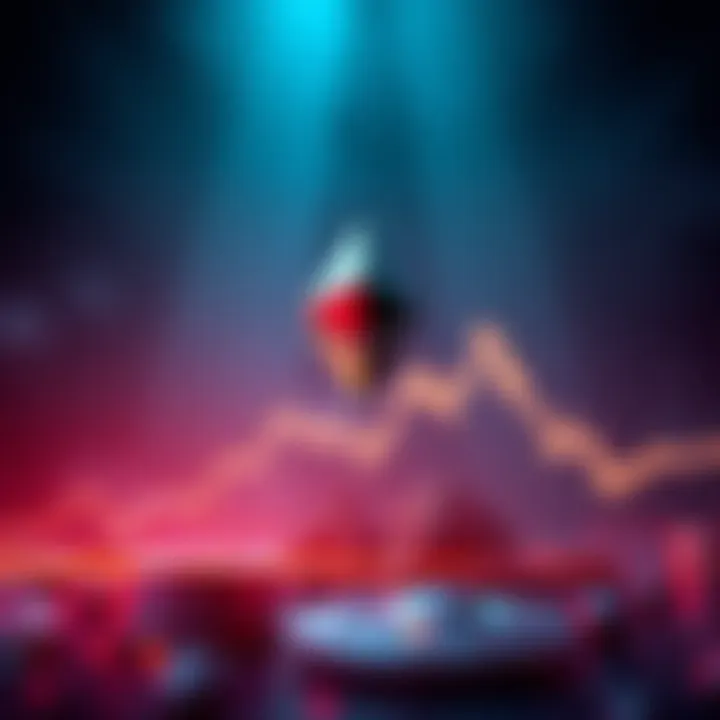 Graph showing Ethereum's downward trend with three quarters of losses