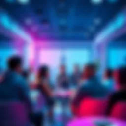 Group of people discussing Ethereum trends and prices in a casual setting