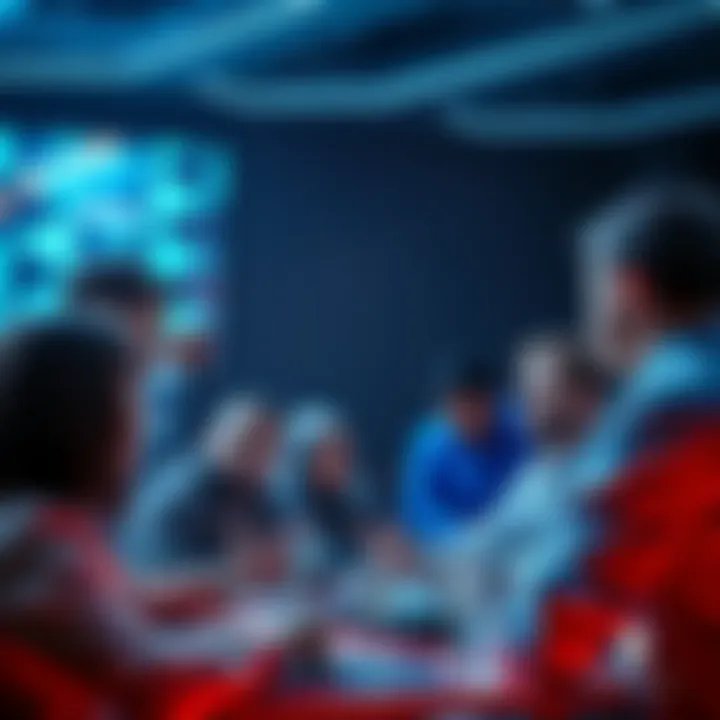 A group of people engaging in a lively discussion about Ethereum and crypto trends, sharing insights and strategies.