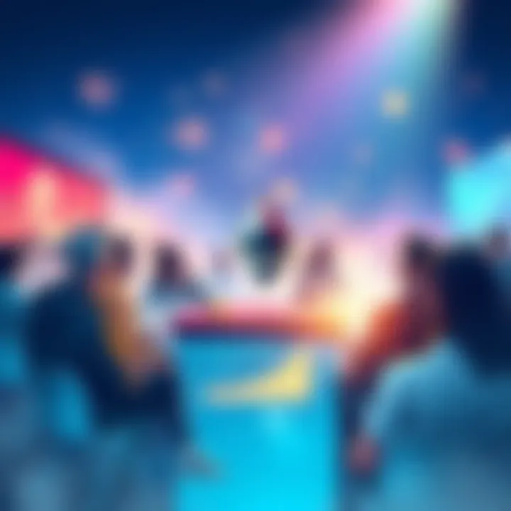 A dynamic illustration representing Ethereum discussions and trends among community members.