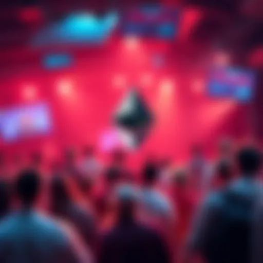 A vibrant community chat about Ethereum, featuring people sharing insights and discussing price trends and news.