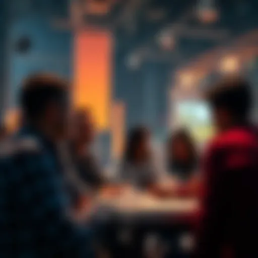 A group of people engaged in a lively discussion about Ethereum, sharing news and insights in a digital forum setting.
