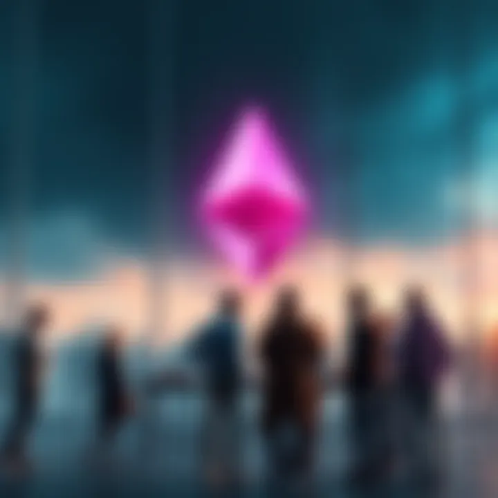 People engaging in a conversation about Ethereum topics like news and market prices