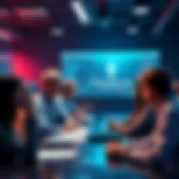 A group of people discussing Ethereum trends, sharing insights and trading strategies in a vibrant online forum setting.