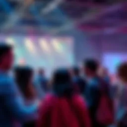 A group of people sharing ideas and discussing Ethereum updates at a community event