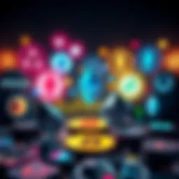 A graphic showing various Ethereum mining pool logos and symbols related to cryptocurrency mining