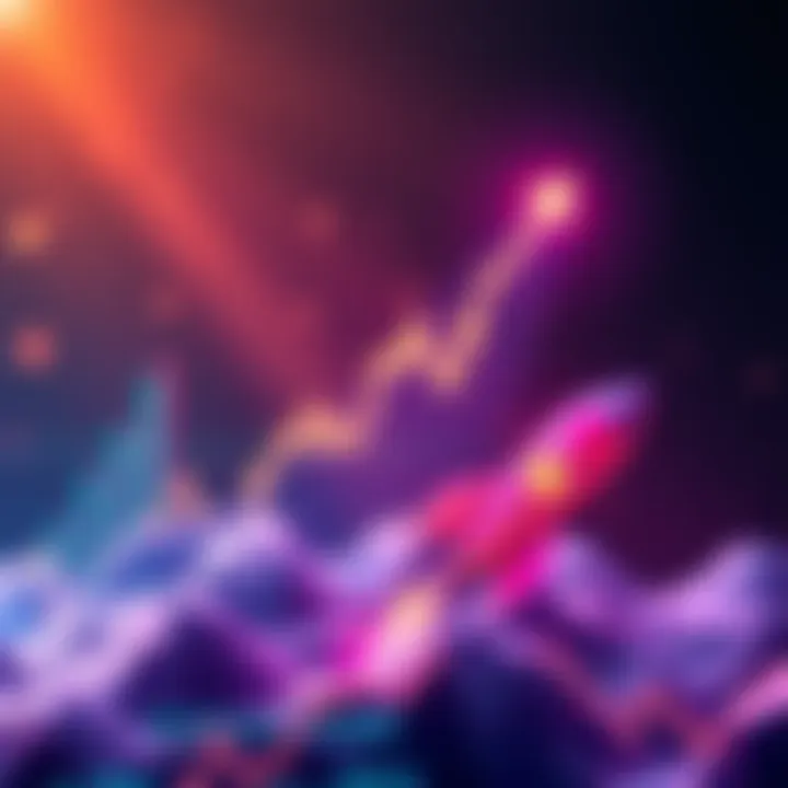 Ethereum Price Breakout A chart showing an upward trend in Ethereum's price with a rocket representing a potential breakout