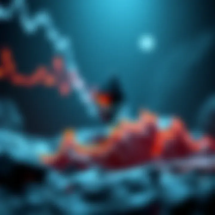 Graph showing Ethereum's declining price trend over six months, indicating significant losses