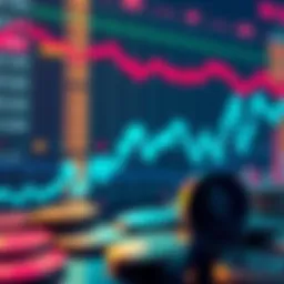 Graph showing Ethereum price dropping below $1000 with coins in the foreground