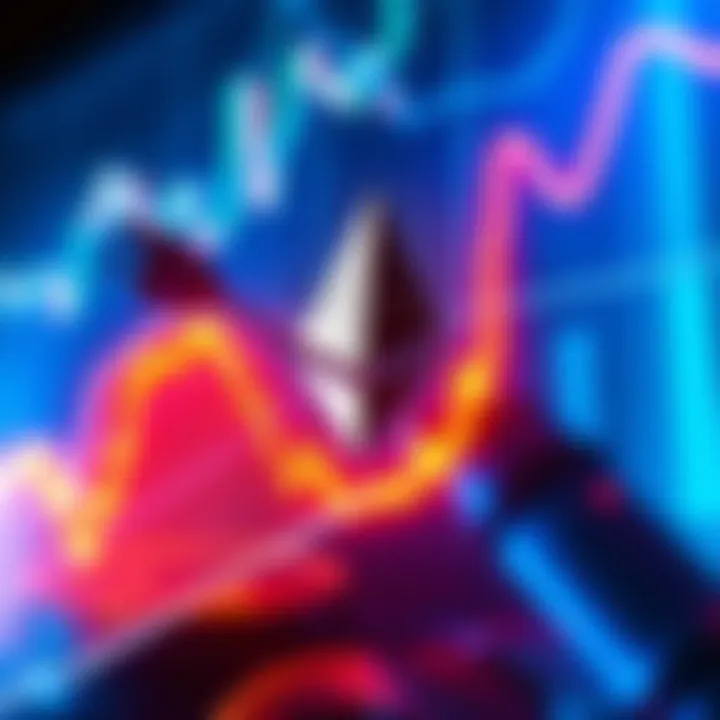 A graph showing a decline in Ethereum's price with a focus on strong fundamentals, while analysts discuss market reactions.