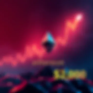 Ethereum price rise Graph showing Ethereum price reaching $2,000 with investor excitement