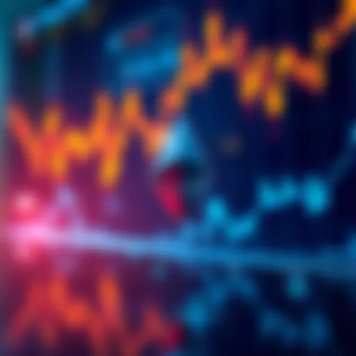 A graph showing a sharp increase in Ethereum's price, with market indicators in the background