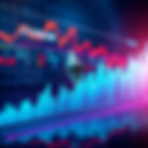 A graph showing Ethereum's price increasing sharply, with bullish indicators in the background.