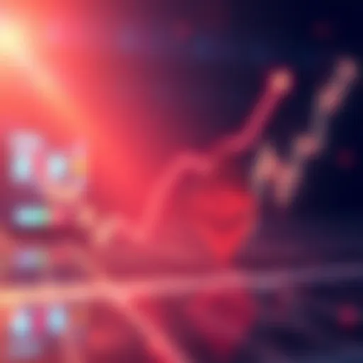 A graph showing the rise in Ethereum prices with a trend line moving upward, symbolizing market optimism.