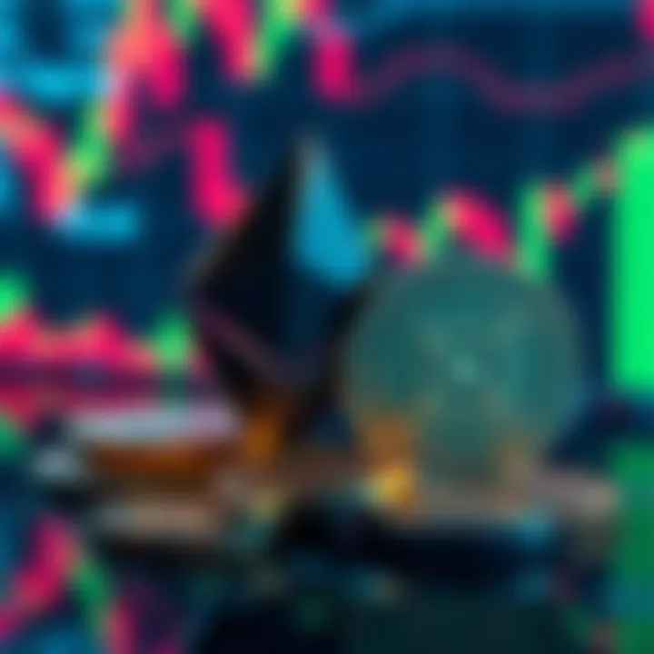 Ethereum and Solana: The Future of Crypto Reserves A visual representation of Ethereum and Solana coins with financial charts in the background, illustrating their impact on global finance.