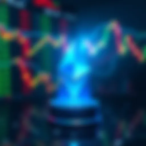 A digital representation of Ethereum's $4K support level with fluctuating market indicators in the background.